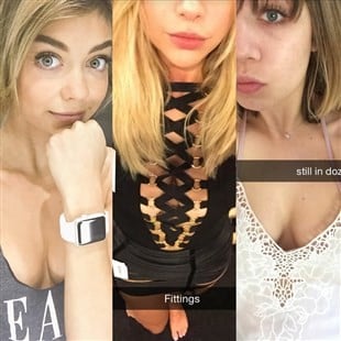 Sarah Hyland, Ashley Benson, & Jennette McCurdy Cleavage Selfie Battle