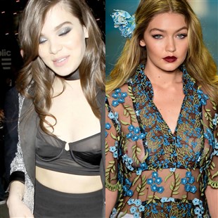 Hailee Steinfeld And Gigi Hadid Show Their Nipples In See Thru Tops