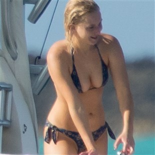 Jennifer Lawrence Drunken Bikini Yacht Photos