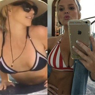 Britney Spears And Jessica Simpson Memorial Day MILF Bikini Boob Display