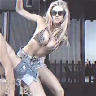 Charlotte McKinney’s Tit Pops Out During Bikini Dance