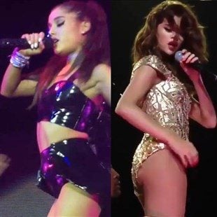 Ariana Grande vs Selena Gomez In An Onstage Grinding Contest