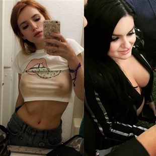 Bella Thorne Nip Pokies vs Ariel Winter Deep Cleavage