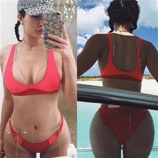 Kylie Jenner Bikini Boobs And Booty For Her Black Birthday Party