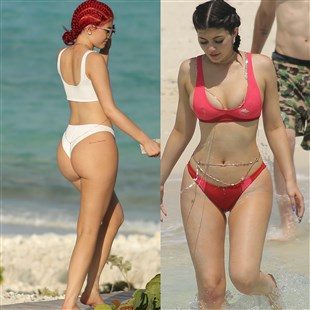 Kylie Jenner Big Booty Thong Bikini Vacation