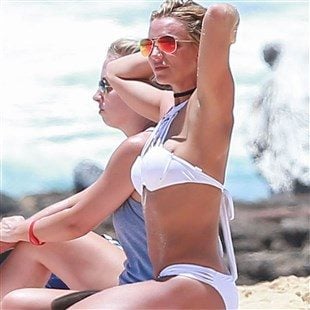 Britney Spears Nipple Slip Bikini Beach Candids.