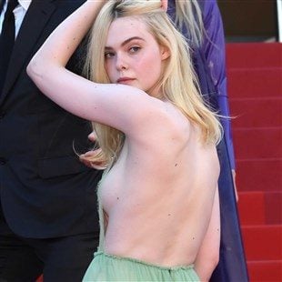 Elle Fanning Surprising Side Boob At Cannes