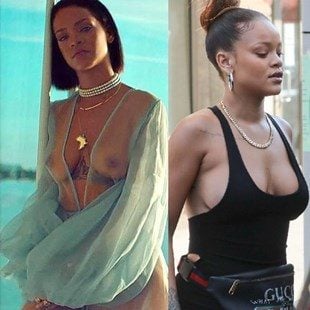 Rihanna’s Fat Tits And Hard Nipple Pokies