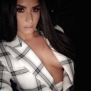 Demi Lovato’s Tits Hanging Out At The MTV EMAs