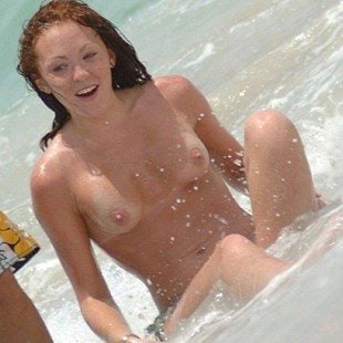 Natasha Hamilton Topless On A Nude Beach