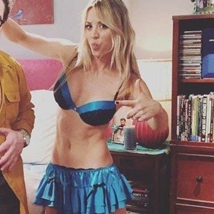 Kaley Cuoco Behind-The-Scenes In Lingerie