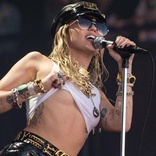 Tits showing miley cyrus Miley Cyrus