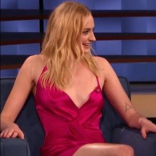 Sophie Turner Jiggles Her Tits And Pierced Nipples