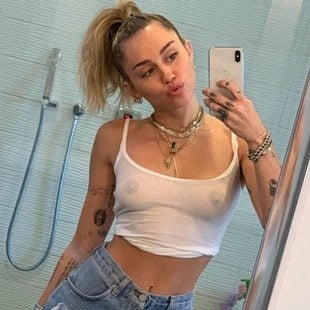 Miley Cyrus Nipple Selfies Bombardment