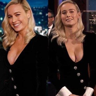 Brie Larson’s Tits Guest Host “Jimmy Kimmel Live!”
