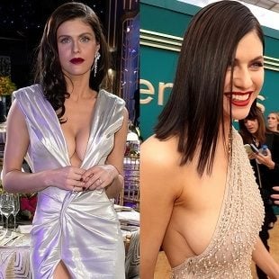 Alexandra Daddario Getting Her Boobs Ready For The Emmys