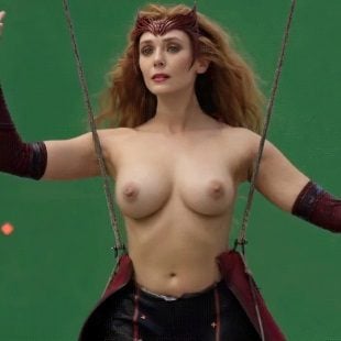 Elizabeth Olsen Nude Behind-The-Scenes of “WandaVision”