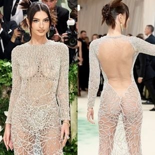 Emily Ratajkowski Puts Her Nude Tits And Ass On Display At The Met Gala