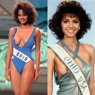 Halle Berry Nude Tit Slips From 1986 Miss USA Contest