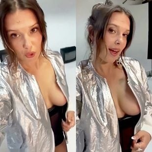 Millie Bobby Brown Nude Tit Slip In Deleted TikTok
