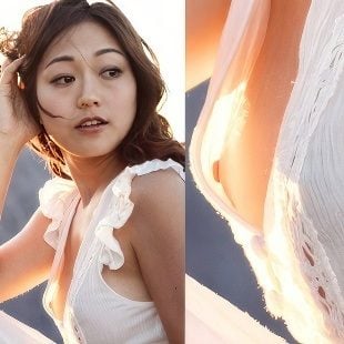 Karen Fukuhara Nude Tit Slip Behind-The-Scenes