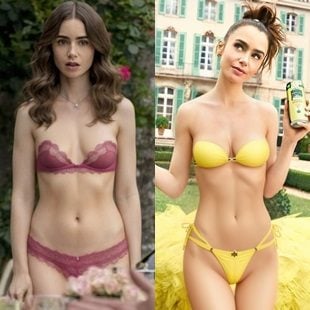 Lily Collins Tight Body Flaunting Outtakes