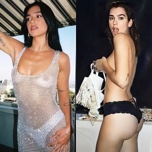 Dua Lipa Nude Nipple Flaunting Compilation