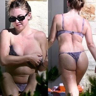 Sydney Sweeney Tits & Ass Candid Thong Bikini Pics And Video