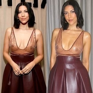 Stephanie Beatriz Exposes Her Nipples at the Golden Globes