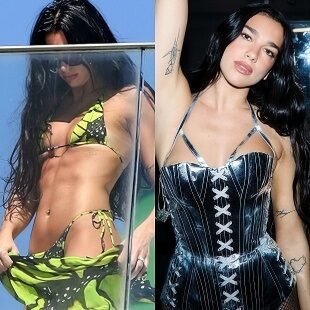 Dua Lipa Abs, Ass, And Areola Display