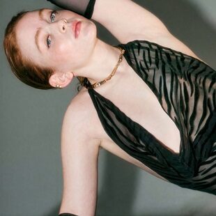 Sadie Sink Nude Tit Teasing In A See Through Top
